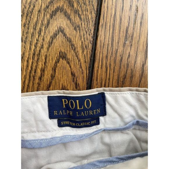Polo Ralph Lauren Shorts Mens Size 34 Adult Beige Tan Khaki Chino - Picture 12 of 12
